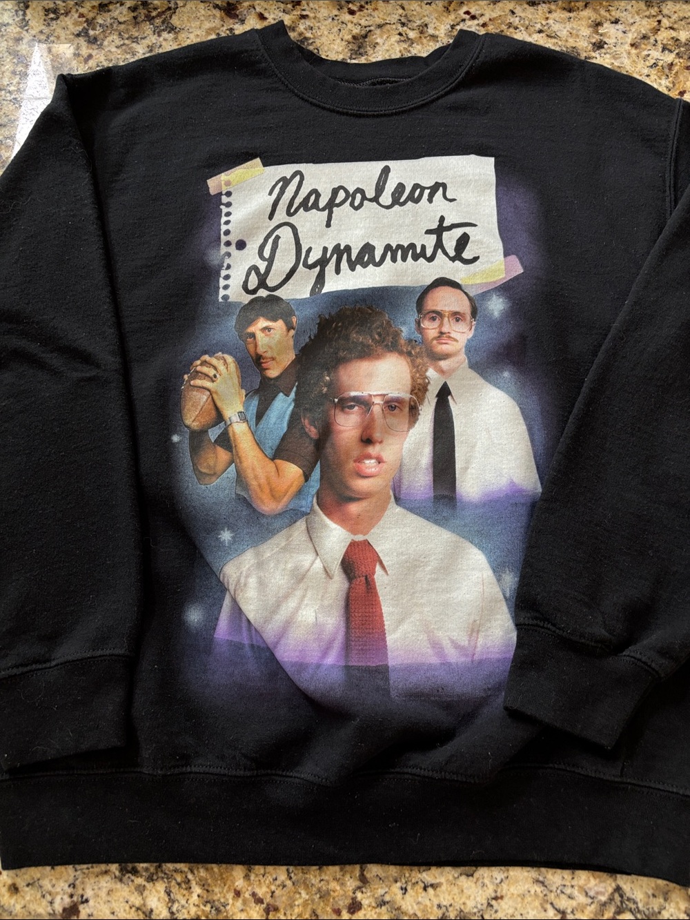 Napoleon Dynamite Graphic Crewneck Sweater - Black